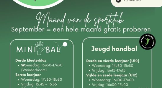 Probeer handbal gratis in september!